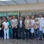 El equipo médico responsable de esta investigación, antes de la rueda de prensa de presentación.