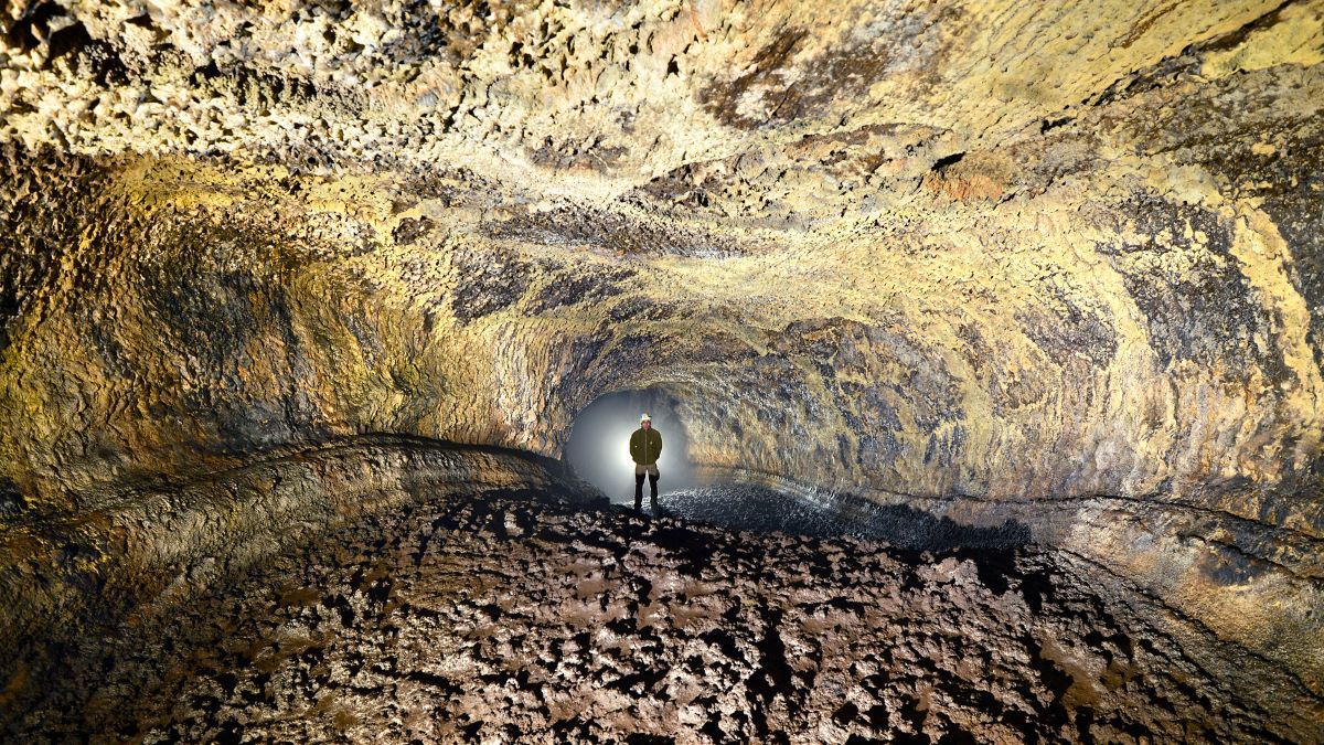 Interior de la Cueva del Viento, en Icod de los Vinos.