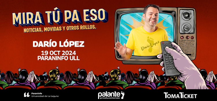 Banner anunciador del espectáculo de Darío López