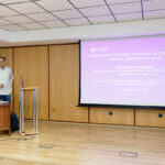 Gustavo Marrero durante la presentación del informe, celebrada en la Facultad de Economía, Empresa y Turismo.