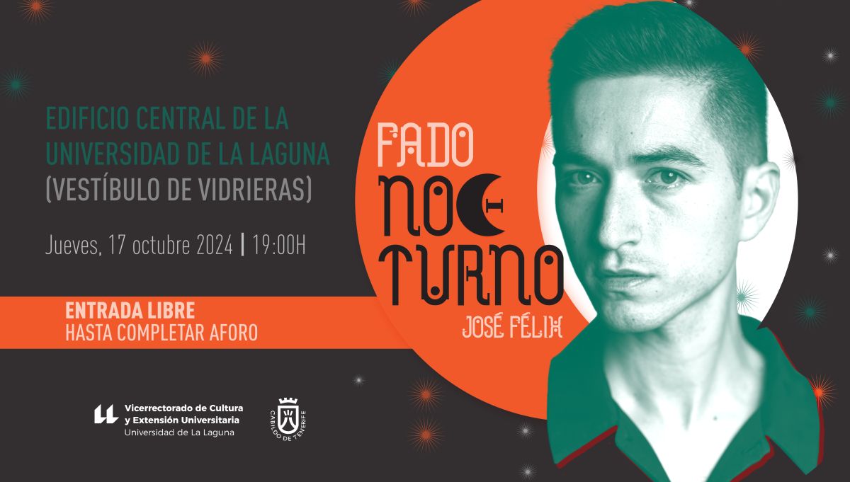 Banner anunciador del concierto de José Félix en el Edificio Central