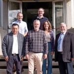 La delegación de la Universidad de Chile con el equipo directivo del IUBO.