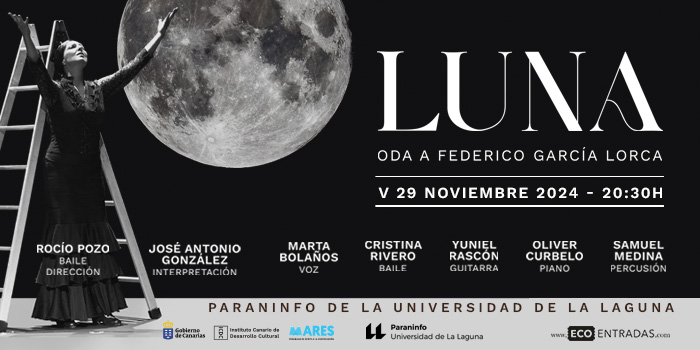 Banner anunciador del espectáculo Luna